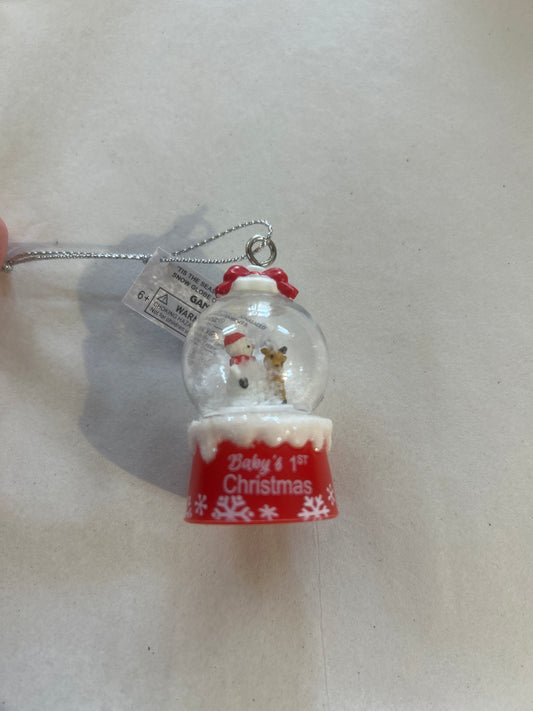 Baby’s 1st Christmas Mini Snow globe Ornament