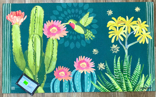 Night Cactus Door Mat