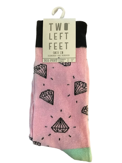 TWO LEFT FEET Diamonds are Forever Socks