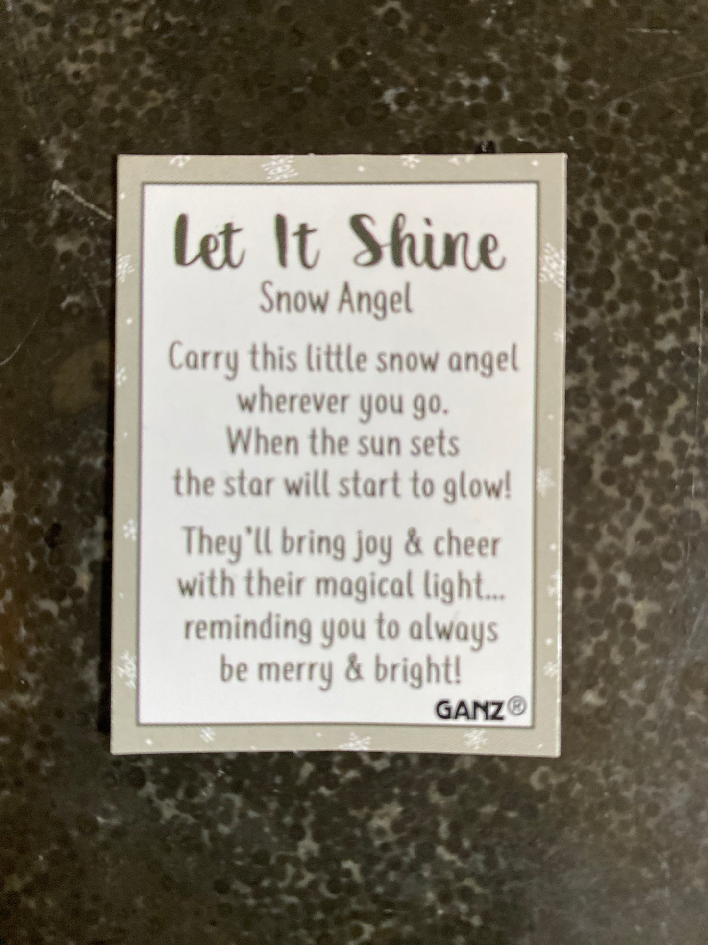 Let it Shine Snow Angel Charm