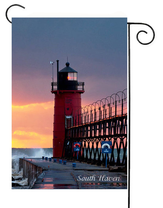 Happy Cow Lawn Decor - South Haven Lighthouse Garden Flag G2586