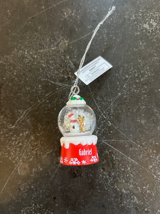 Gabriel Mini Snow Globe Ornament