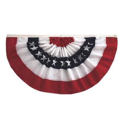 Pleated Fan Patriotic Bunting, 3' x 6'