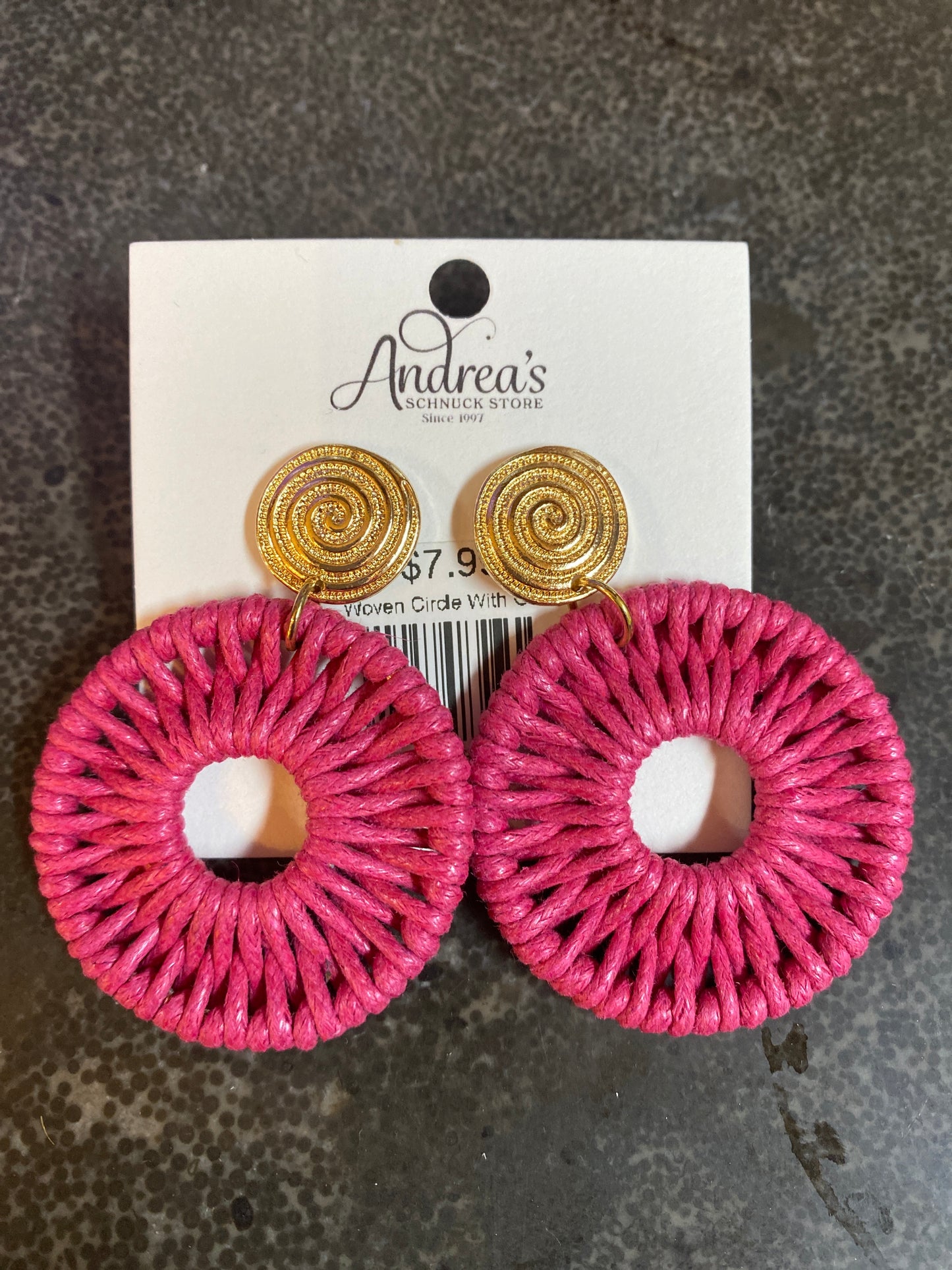 Woven Open Circle Earrings