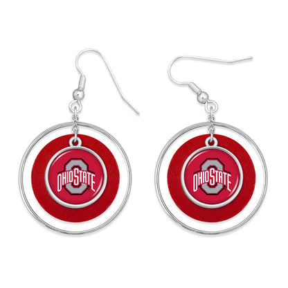 From The Heart - Ohio State Buckeyes Lindy Earrings