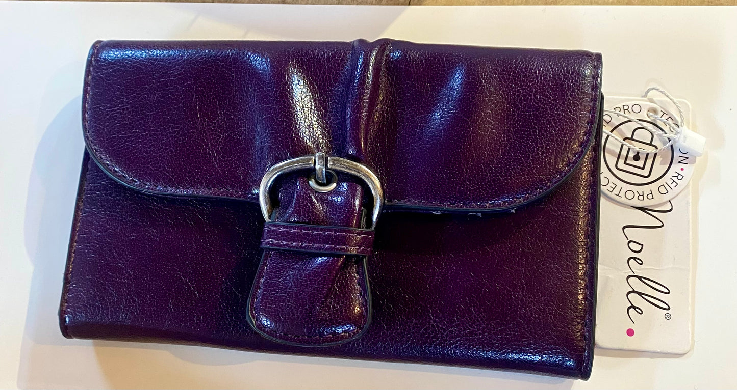 CINCHED WALLET eggplant