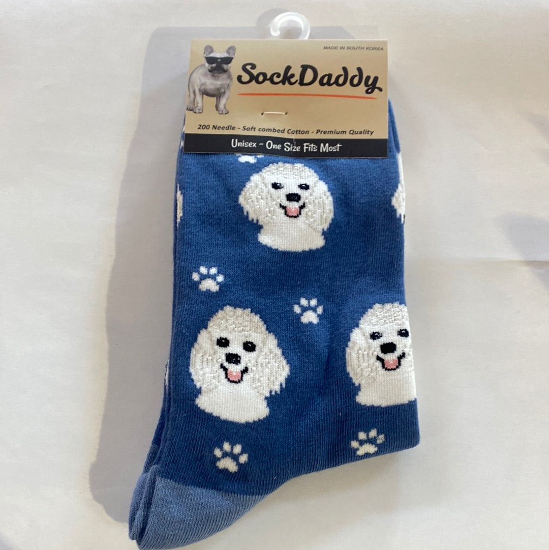 white poodle socks