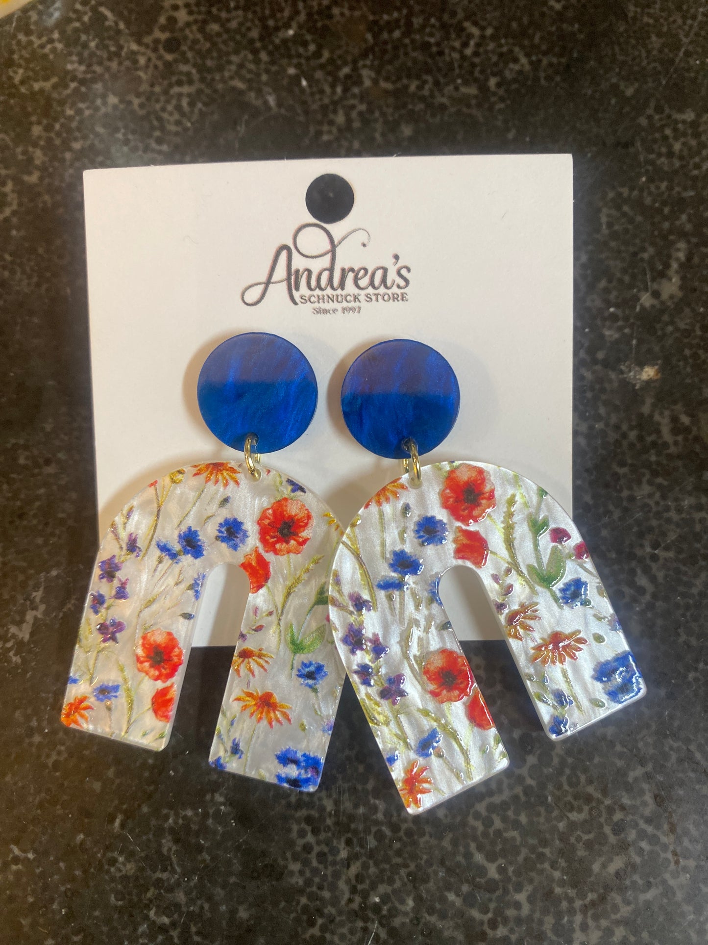 Patriotic Floral Earrings