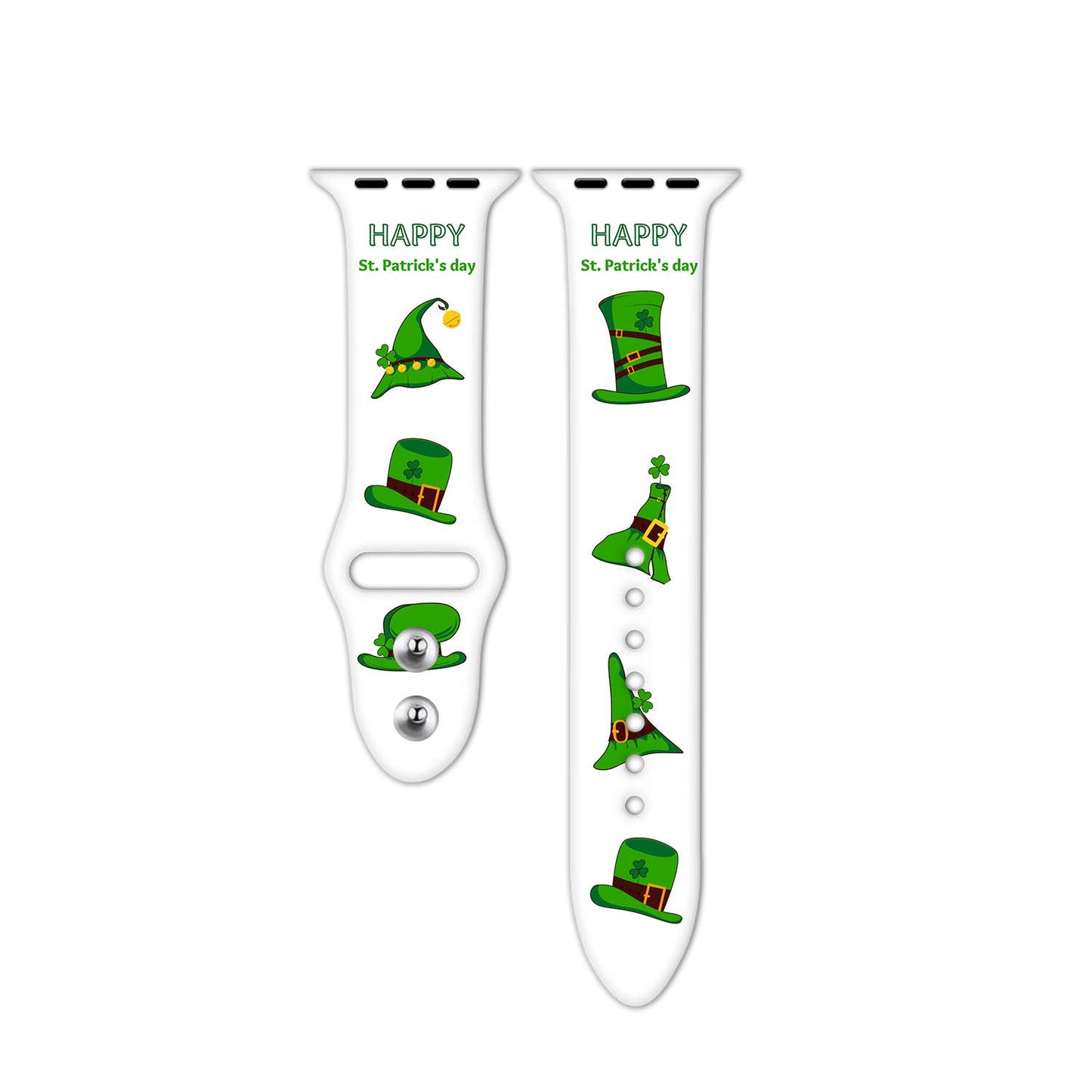 Shamrock St Patricks Day Irish Luck Silicone Watch Band