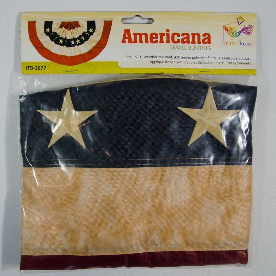 Pleated Fan Americana Bunting, 1.5' x 3'