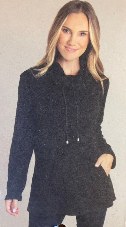 Black Tunic With Kangaroo Pocket