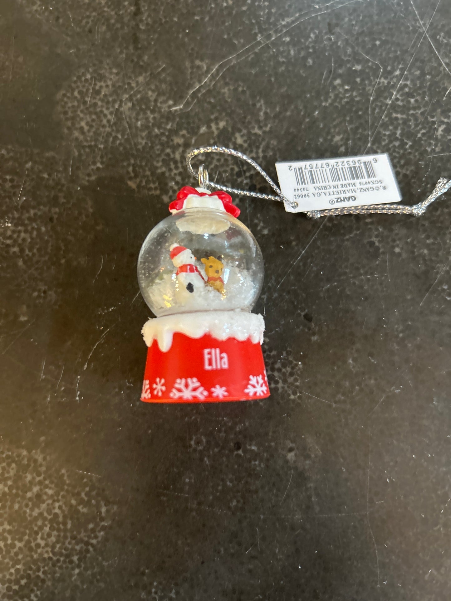 Ella Mini Snow Globe Ornament