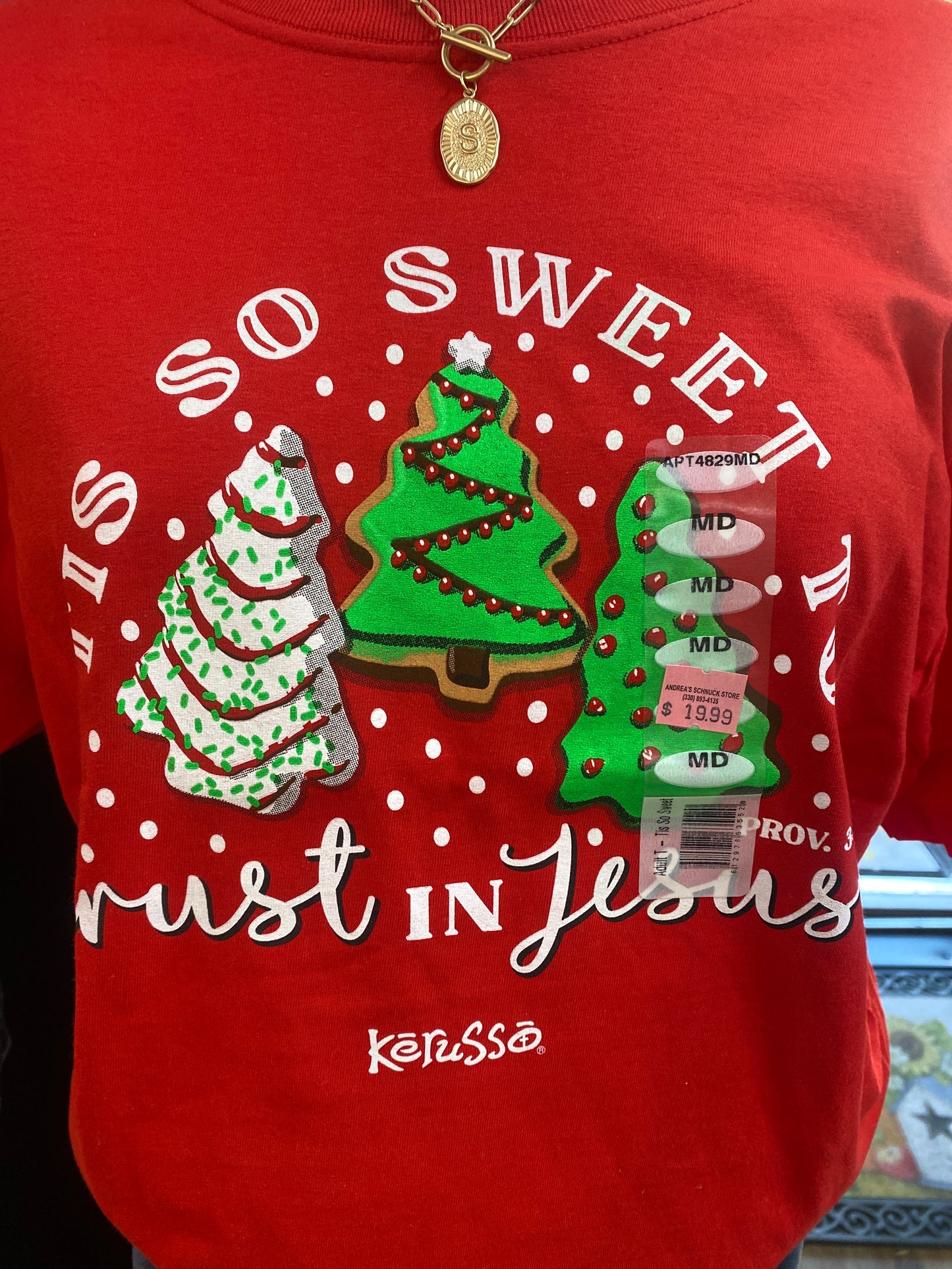 Tis So Sweet To Trust In Jesus Christmas T-Shirt