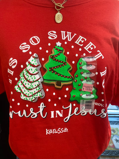 Tis So Sweet To Trust In Jesus Christmas T-Shirt