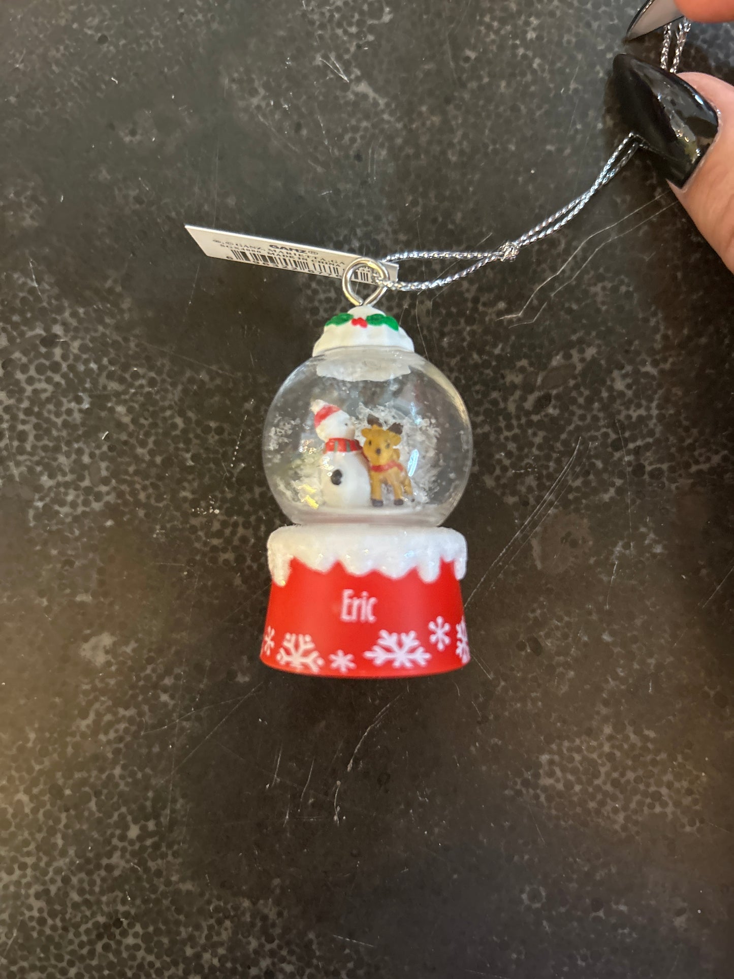 Eric Mini Snow Globe Ornament