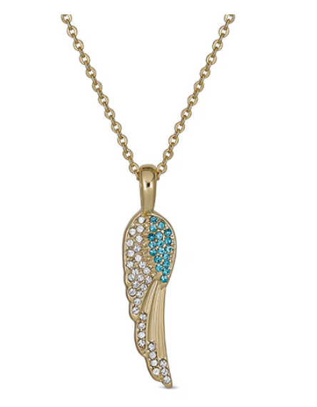 Birthstone Angel Wings Necklace