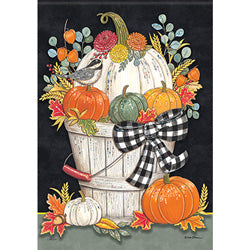 Autumn Bucket Garden Flag