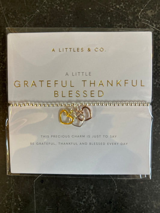 "A Little" Grateful Thankful Blessed Bracelet