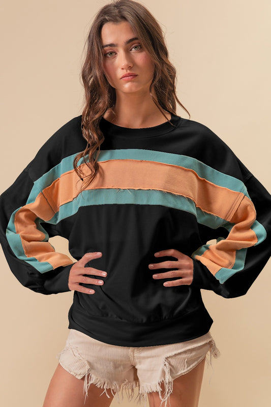 French Terry Color Block Sweatshirts