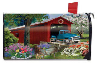 Bridge in Bloom Large Mailbox Cover