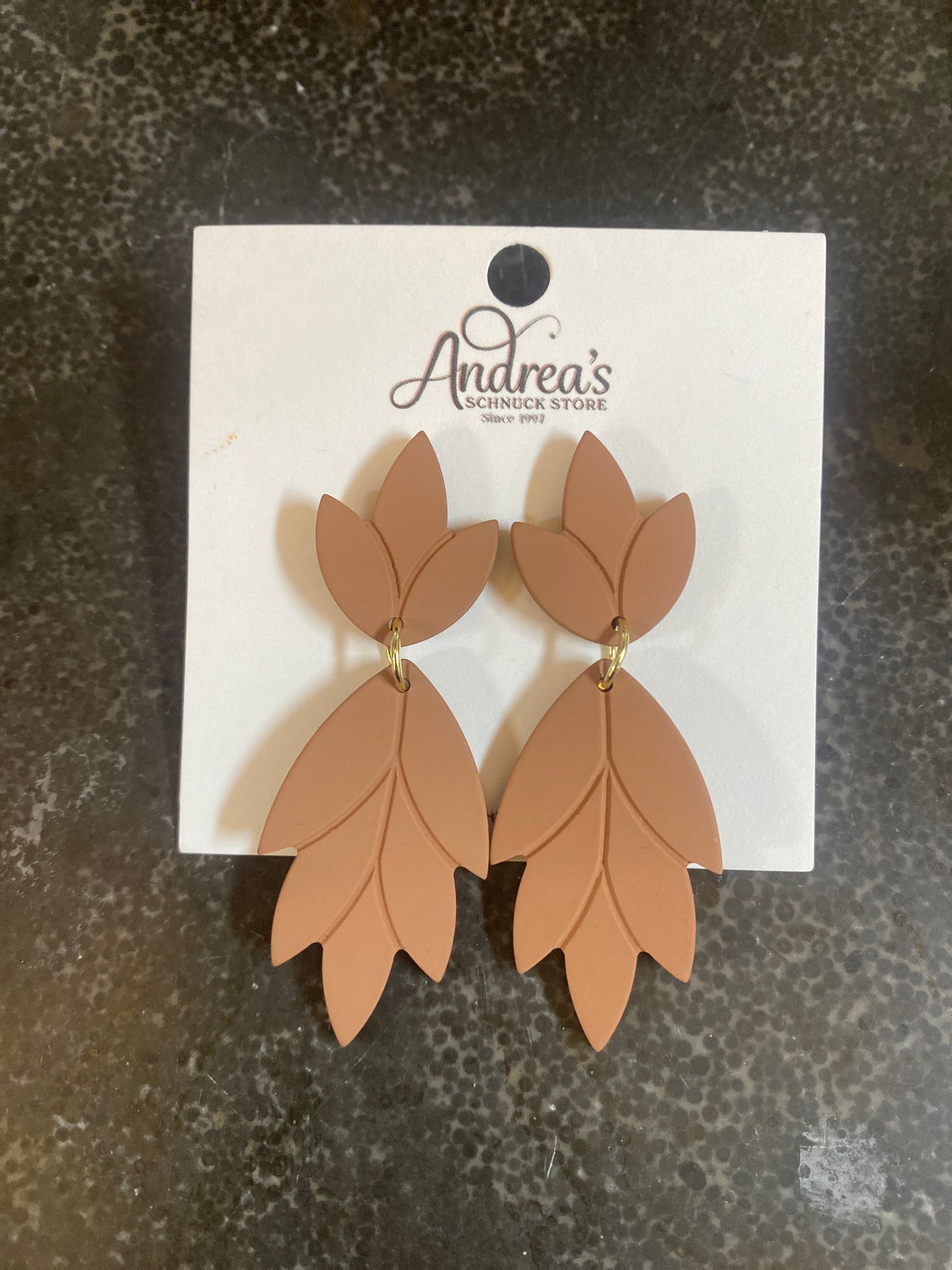 Rust Leaf Earrings