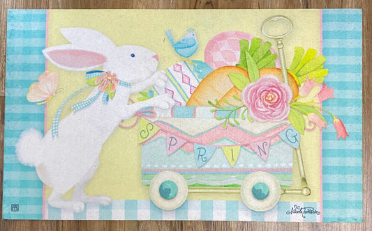 Spring Bunny Door Mat