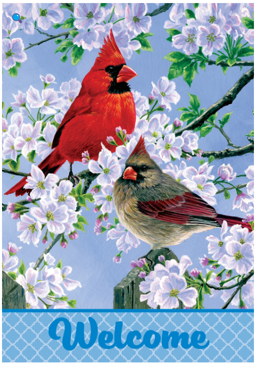 Cardinal Couple-Flag by Abraham Hunter