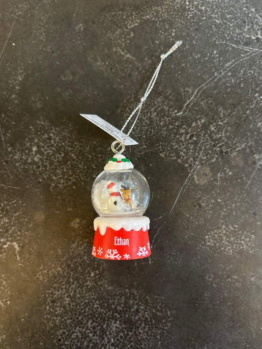 Ethan Mini Snow Globe Ornament