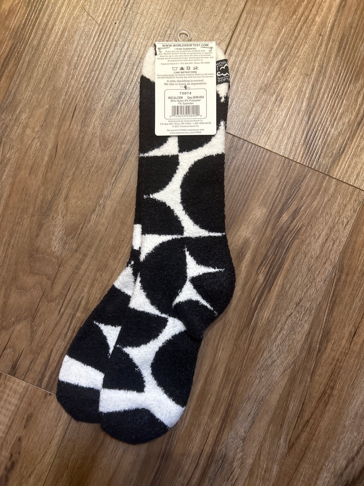 Geo B/W World's Softest Socks