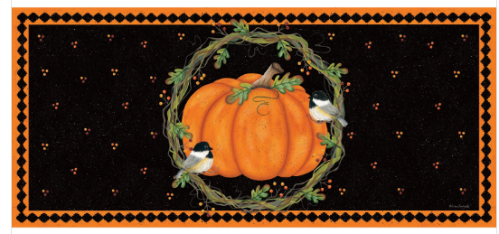 Chickadee and Pumpkin Sassafras Switch Mat