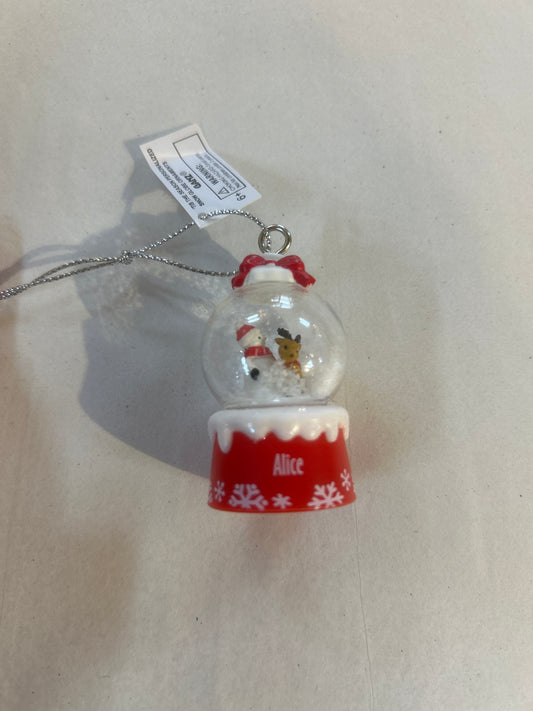 Alice Mini Snow globe Ornament