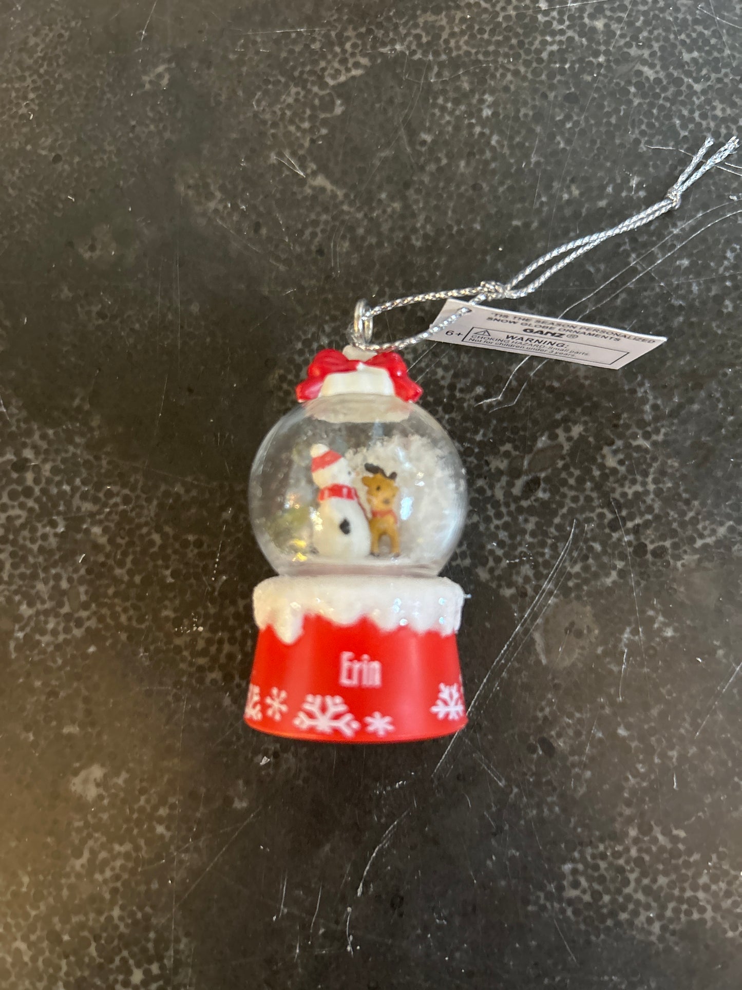 Erin Mini Snow Globe Ornament