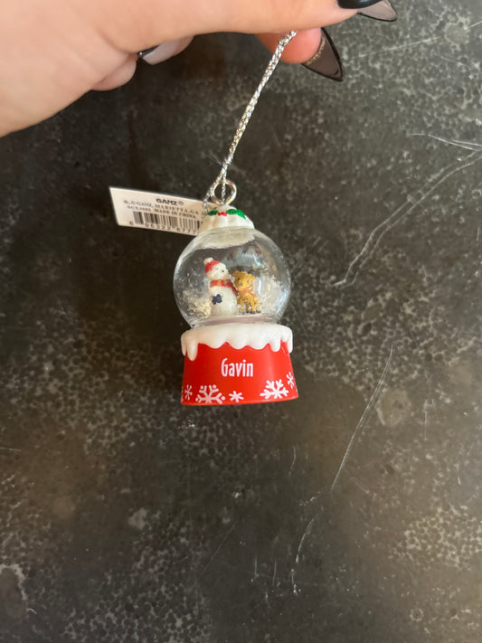 Gavin Mini Snow Globe Ornament