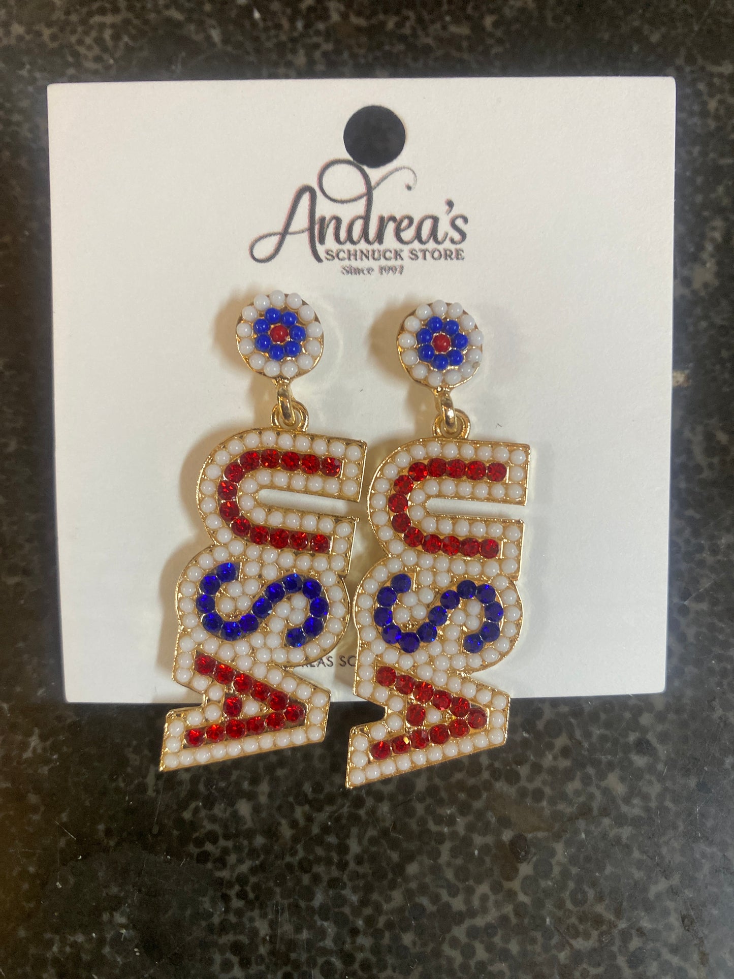 Patriotic Earrings Outlined