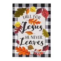 Fall for Jesus Garden Linen Flag