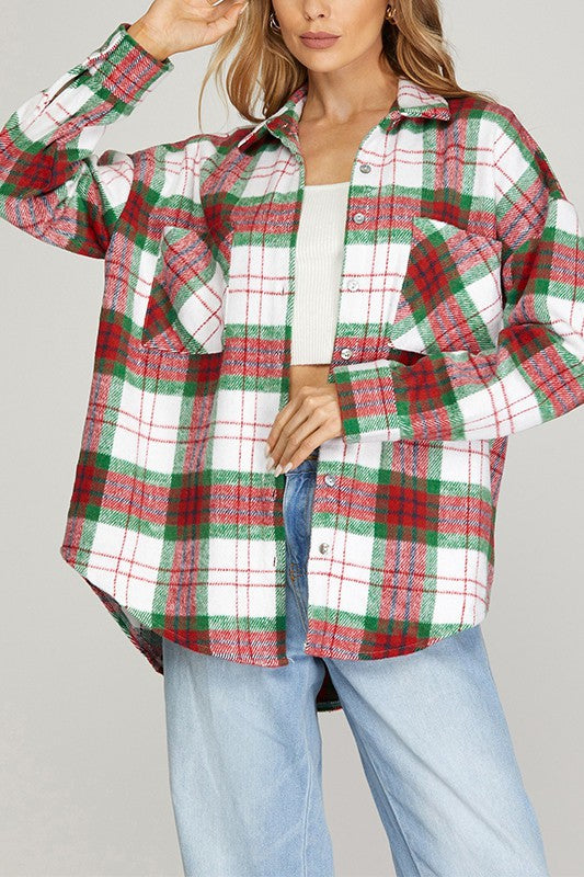 Festive Plaid Shacket