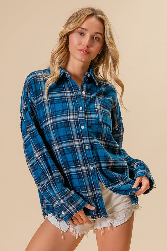 Frayed Vintage Plaid Shirt