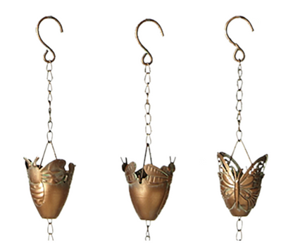 Gold Patina Butterfly, Dragonfly, & Bee