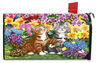 Garden Kittens Mailbox Cover