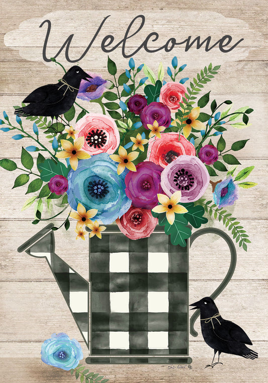 GINGHAM WATERING CAN FM