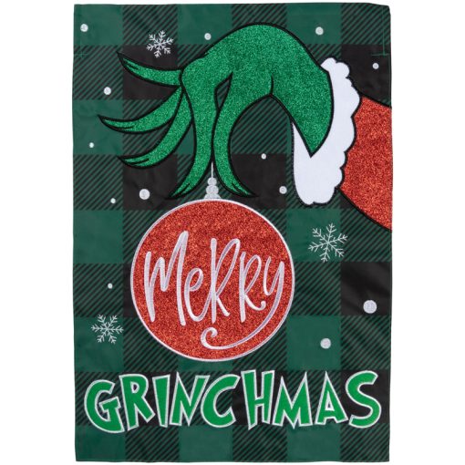 Grinchmas Applique Garden Flag