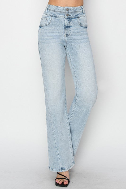 HIGH RISE ANKLE STRAIGHT JEANS