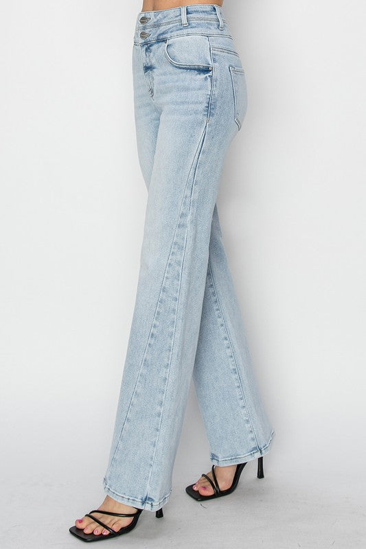 HIGH RISE ANKLE STRAIGHT JEANS