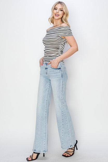 HIGH RISE ANKLE STRAIGHT JEANS