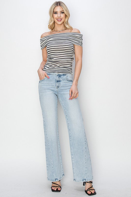 HIGH RISE ANKLE STRAIGHT JEANS