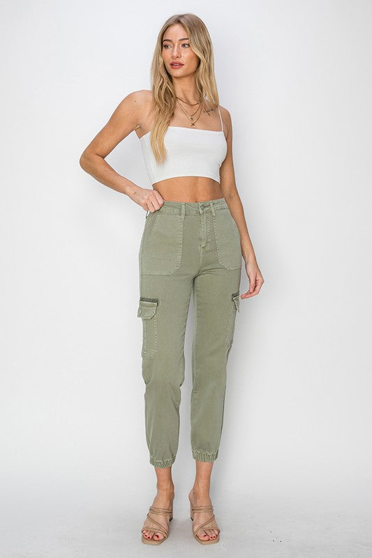 HIGH RISE CARGO JOGGER PANTS