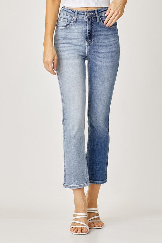 HIGH RISE STRAIGHT LEG JEANS