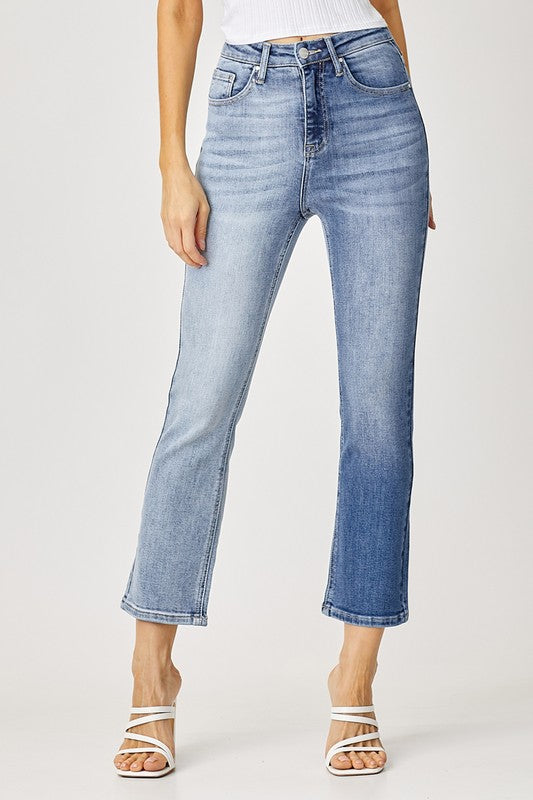 HIGH RISE STRAIGHT LEG JEANS