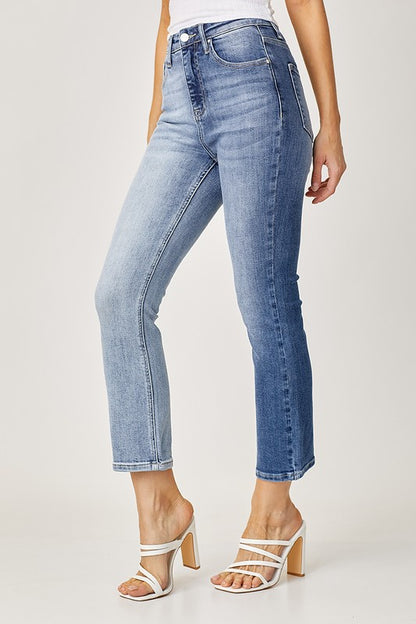 HIGH RISE STRAIGHT LEG JEANS