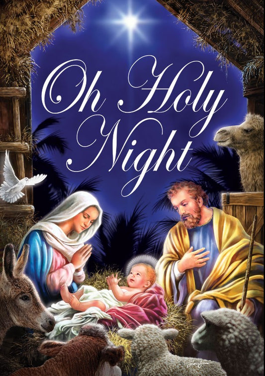 Holy Night Nativity Flag